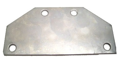Adapterplatte, 95 x 45 mm, Edelstahl, grau