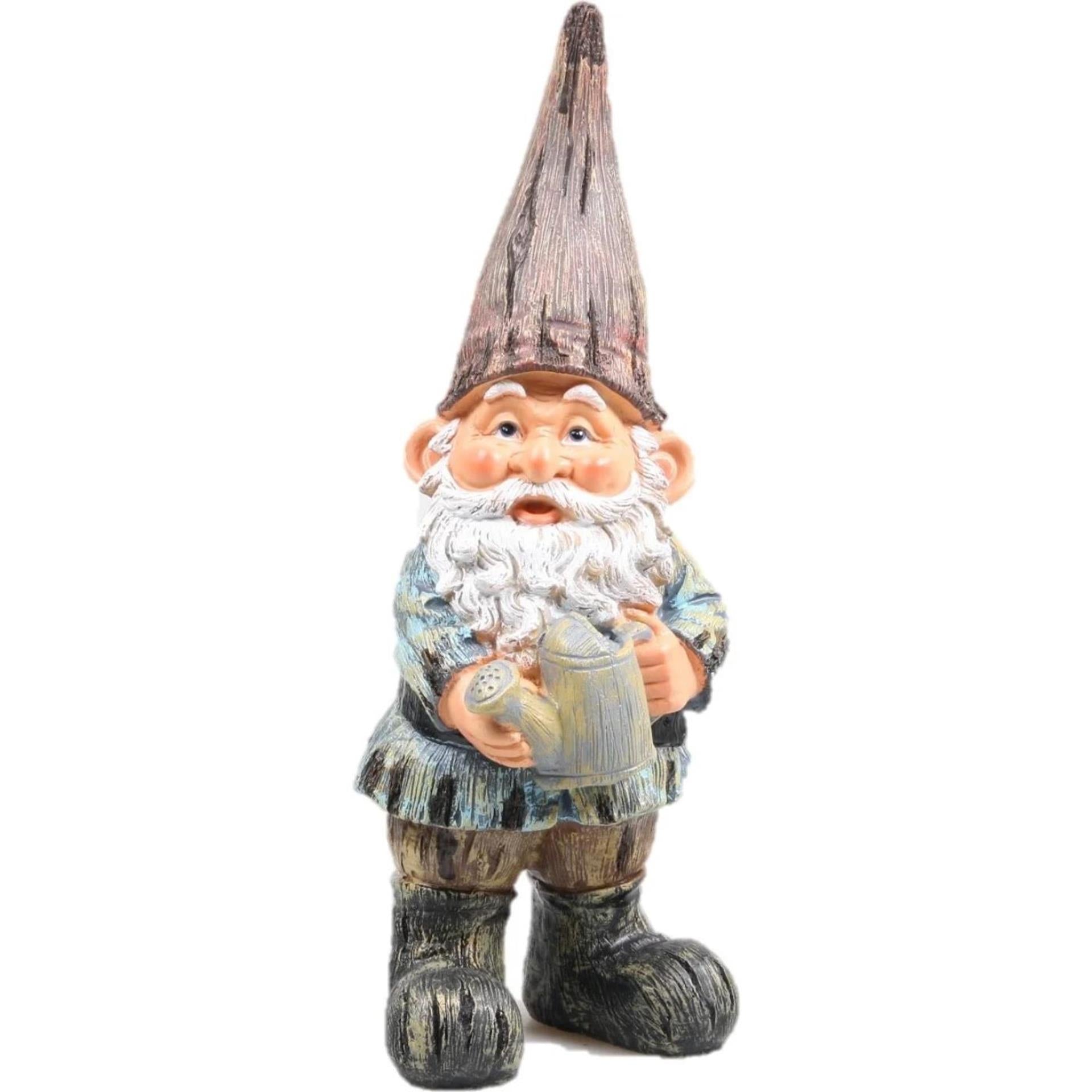 Season inspired decoration tuinkabouter met gieter 18x12x39cm