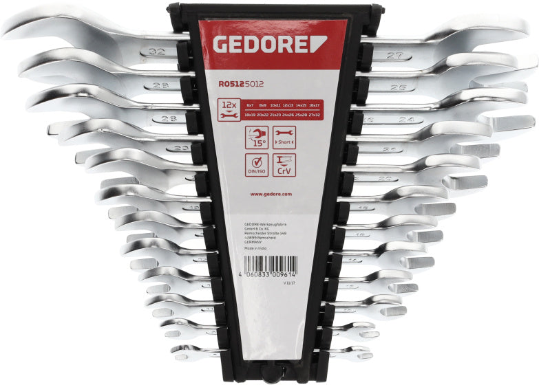 Gedore red r05125012 | dubbele steeksleutelset | kort | 6-32 mm | 12-delig - 3300961