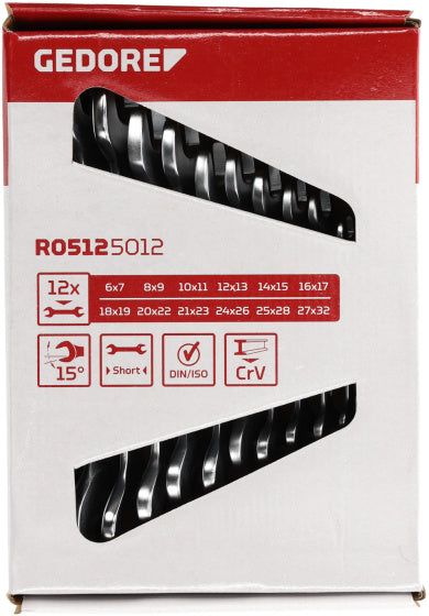 Gedore red r05125012 | dubbele steeksleutelset | kort | 6-32 mm | 12-delig - 3300961