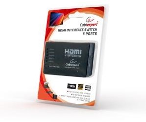Enzo gembird hdmi switch 5 in->1 uit met ab - 7541963