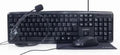 Enzo gembird thuiswerk set zwart toetsenbord muis+mat en headset - 9510121