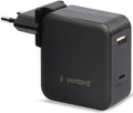 Enzo gembird usb-c snellader-laptopvoeding 60w usb + usb-c zwart - 9550195