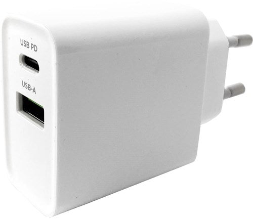 Enzo gembird usb + usb-c snellader 20w wit - a9540151