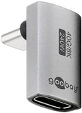 Enzo goobay usb-c adapter | male female | verticaal | lang | 90 graden adapter - 9550434