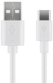 Enzo goobay usb-c laadkabel 1m wit - 9550305