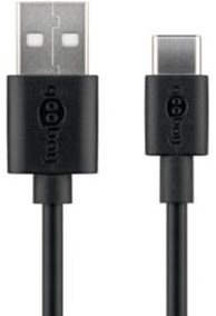 Enzo goobay usb-c laadkabel 2m zwart - 9550310