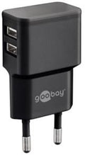 Enzo goobay usb lader haaks dubbel 2,4a zwart - 9550140