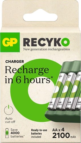 Gp batterijlader usb 3h met 4x2100ma aa batterij - 3503062