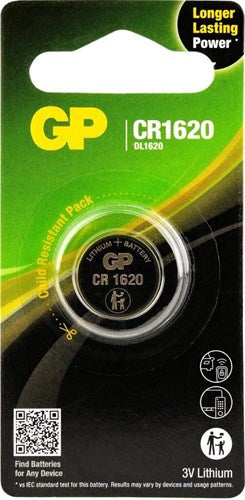 GP CR1620 Lithium 3 Volt Blister 1 3212298