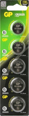 Gp cr2025 lithium 3volt blister 5 - 3212344