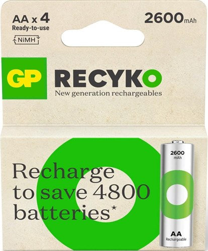 Gp nimh oplaadbare batterij aa 2600ma blister(4) - 3311452