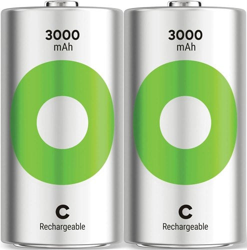 Gp nimh oplaadbare batterij c 3000ma blister(2) - 3311460