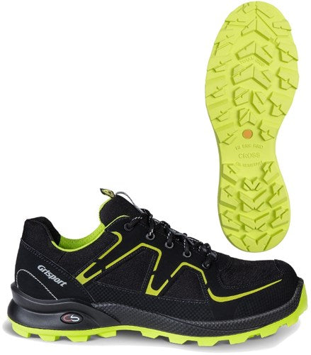 Grisport safety cross safety xtrail 3365 laag s3 zwart lime - maat 48 - 00.049.010.48