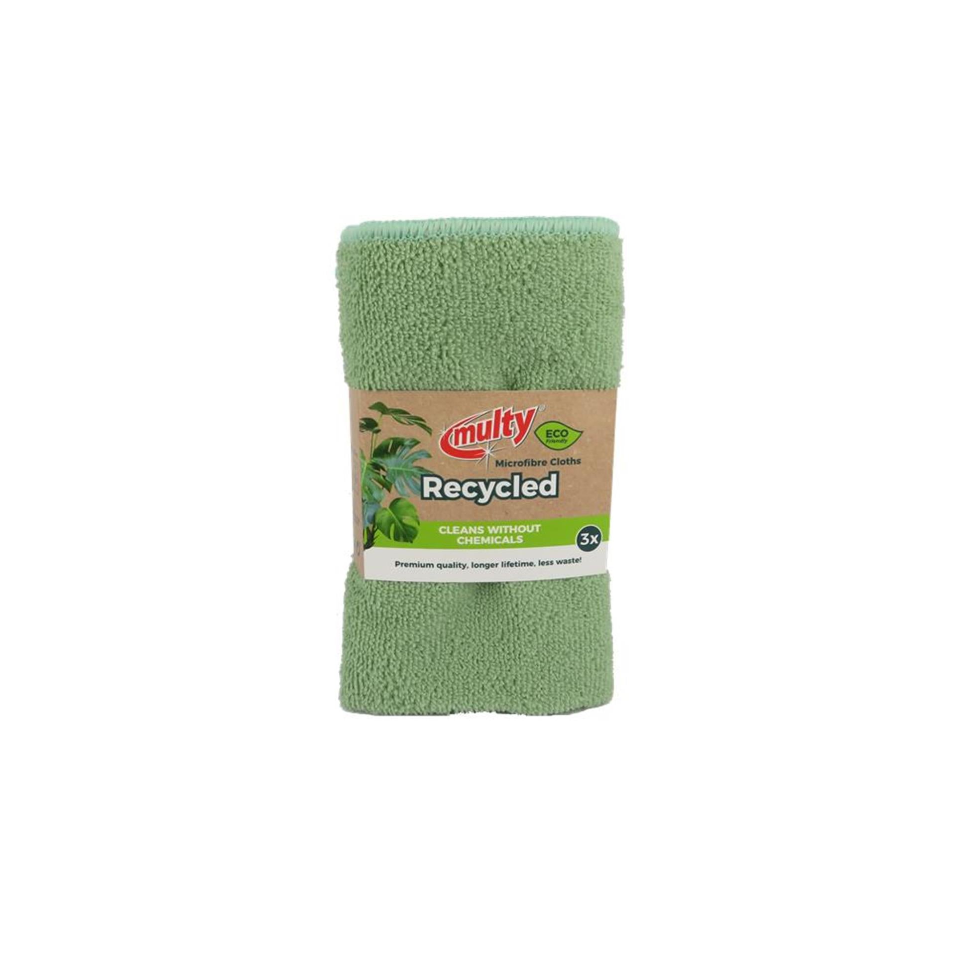 Multy gerecyclede eco vriendelijke microvezeldoeken 35x35cm 3-pack