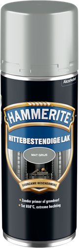 Hammerite hittebestendige lak | mat | grijs | spray | 400ml - 5111739