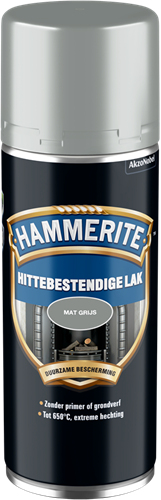 Hammerite hittebestendige lak | mat | grijs | spray | 400ml - 5111739