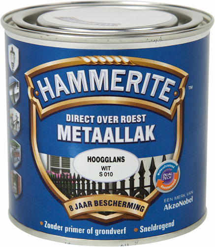 Hamerite hammerite metaallak hoogglans | wit | s010 | 250ml - 5094117