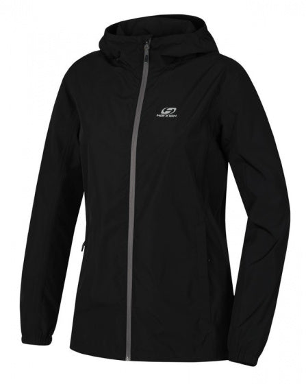 Outdoorjacke trocknet Damen Polyester/Pu Schwarz MT 40