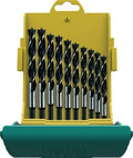 Heller set cv-houtspiraalboren | 10 delig | d. 3, 4, 5, 6, 7, 8, 9, 10, 11, 12 mm | maxxbox chroom-vanadiumstaal | 1 stuk - 24646 - 24646