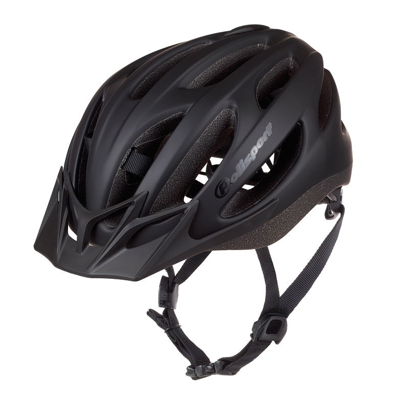 Polisport Sport-flow Fahrradhelm, Größe L (58-62 cm), Mattschwarz