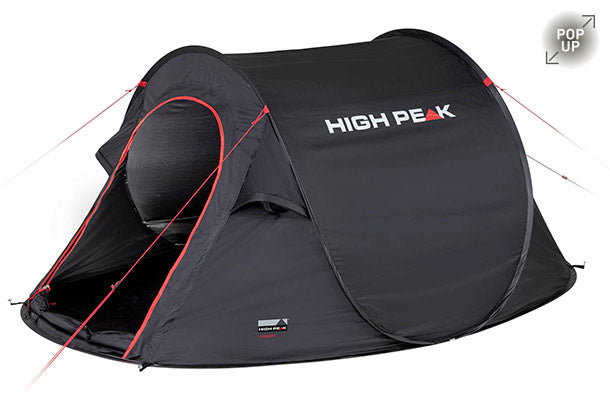 High peak Vision 2.0 Pop-up Tent 2-persoons 235 x 140 cm Zwart
