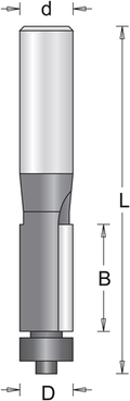 Hikoki accessoires 8 mm kantenfrees met onderlager 12.7x63 - 754109