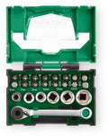 Hikoki accessoires bit box 24 pcs (box 1) - bitset en doppenset met ratel - 40030020