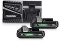 Hikoki uc18yfslwfz powerpack | 2 x accu 2.0 ah 18 v bsl1820m | oplader uc18yfsl uc18yfslwfz