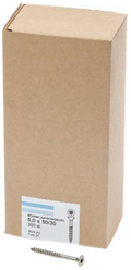 Hoenderdaal fasteners hoenderdaal spaanplaatschroef rvs-a2 platkop deeldraad torx tx25 5.0x50 30 | 200 stuks - 0206.30.41901