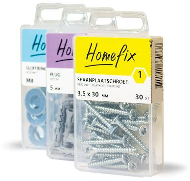 Homefix sleutelkap diverse kleuren vierkant | 5 stuks - 6701.30.61030