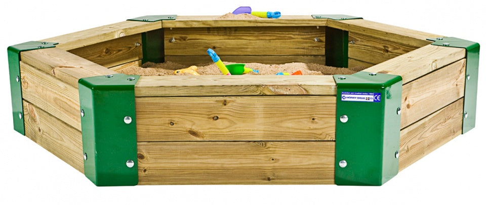 Sandkasten 150 x 110 x 28 cm Holz natur