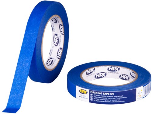 Hpx masking tape uv | blauw | 19mm x 50m - mu1950 | 1 stuk mu1950