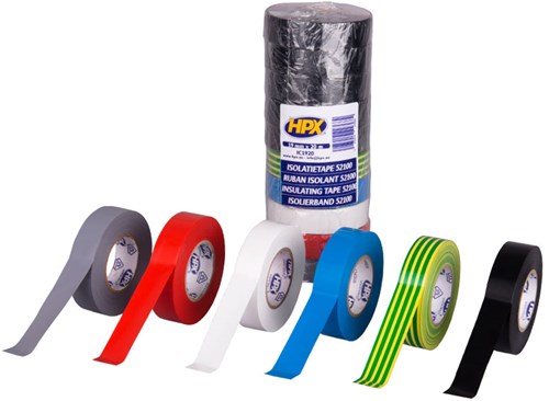 Hpx pvc isolatietape vde | gemengd | 19mm x 20m | set van 10 - ic1920 - ic1920