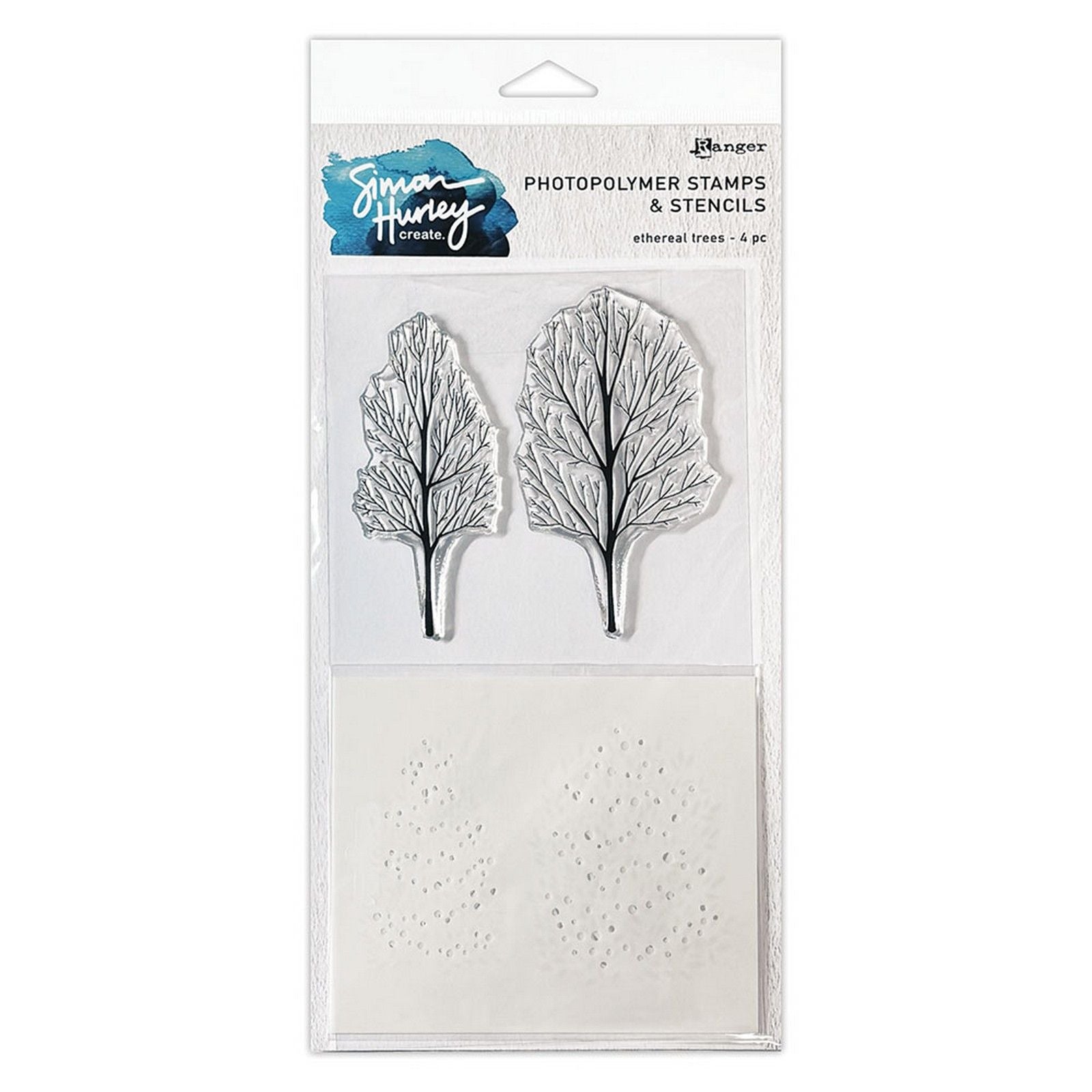 Ranger ink ranger • simon hurley create. stamp stencil set ethereal trees