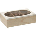 Home styling theedoos 24x16cm hout glas