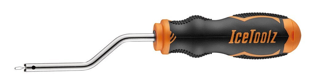IceToolz Drehbarer Speichennippelschlüssel 12s5 für hohe Felgen