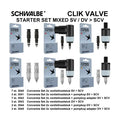 Schwalbe benelux b.v. schwalbe ventiel conversiekit clik sv-scv dv-scv 25-delig