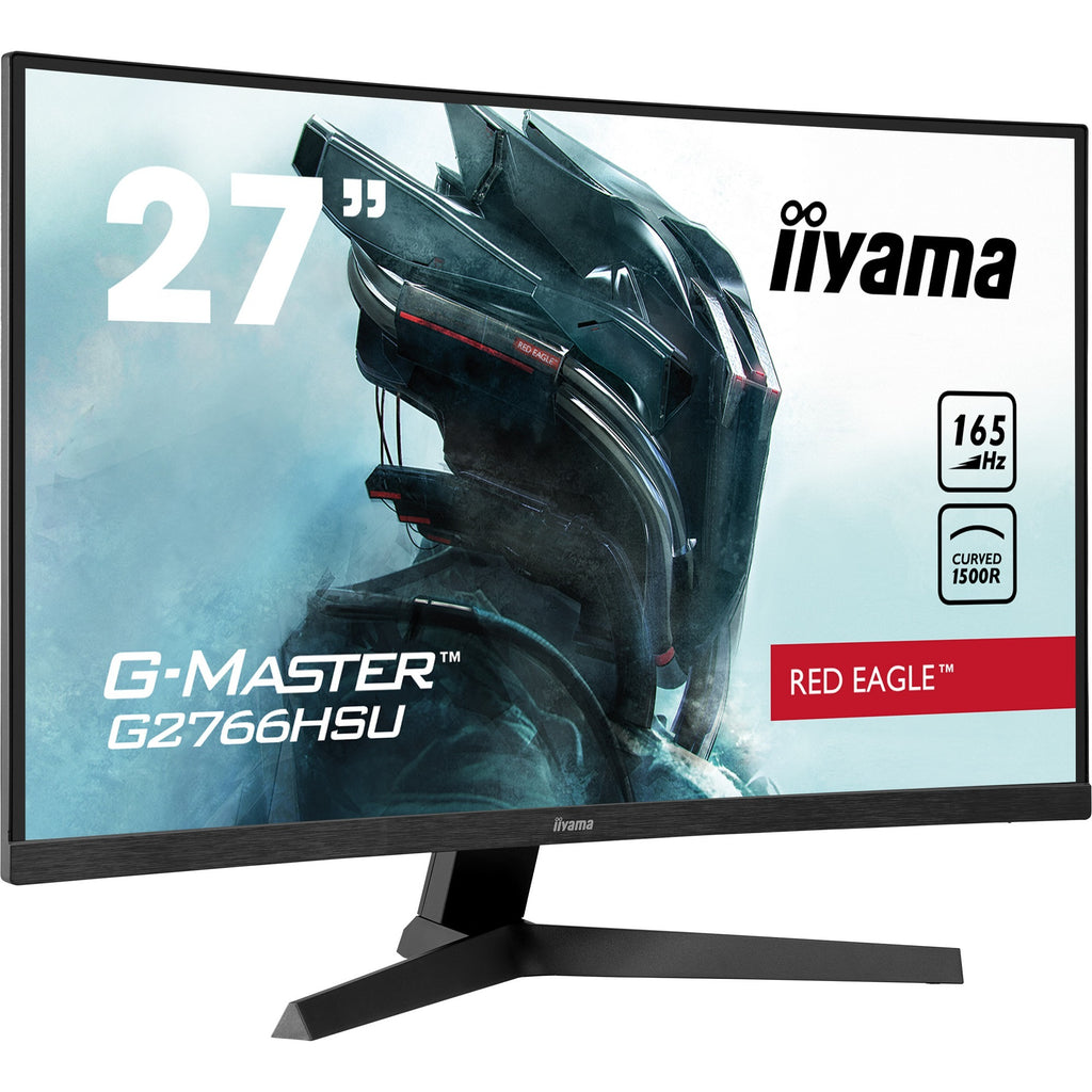 Iiyama g-master red eagle g2766hsu-b1 27 curved gaming monitor (zwart, 2x hdmi, displayport, 2x usb-a, usb-b, 165 hz)
