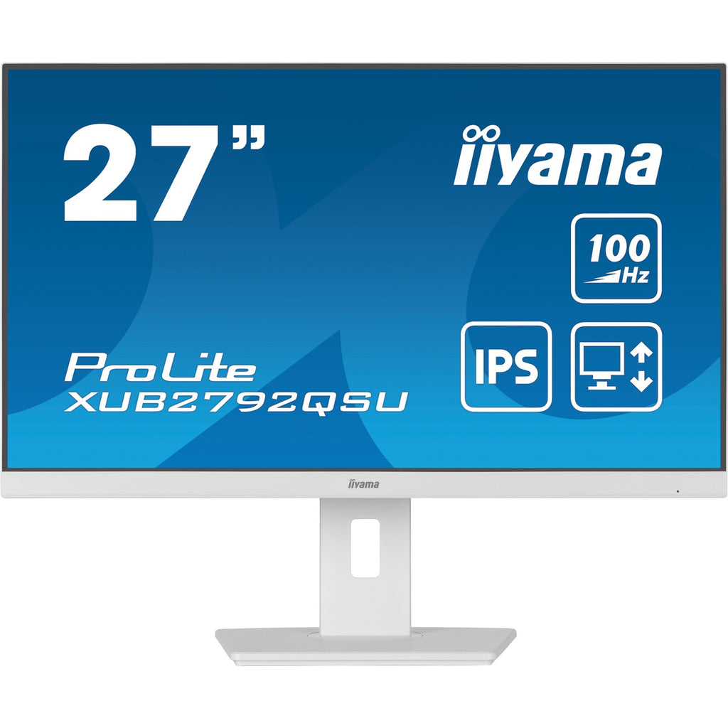 Iiyama prolite xub2792qsu-w6 27 monitor (wit, hdmi, displayport, 4x usb-a, usb-b)