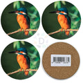 Farmwood animals onderzetters ijsvogel 4-delig ø10cm