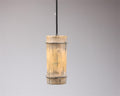 Season inspired decoration hanglamp bamboelook 9x9x26cm