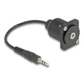 Delock 3,5 mm klinkstekker naar 3,5 mm klinkbus, d-type, 20 cm