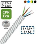 Enzo installatiebuis flexibel 5 8 (16mm) bedraad grijs 100m - 1276010