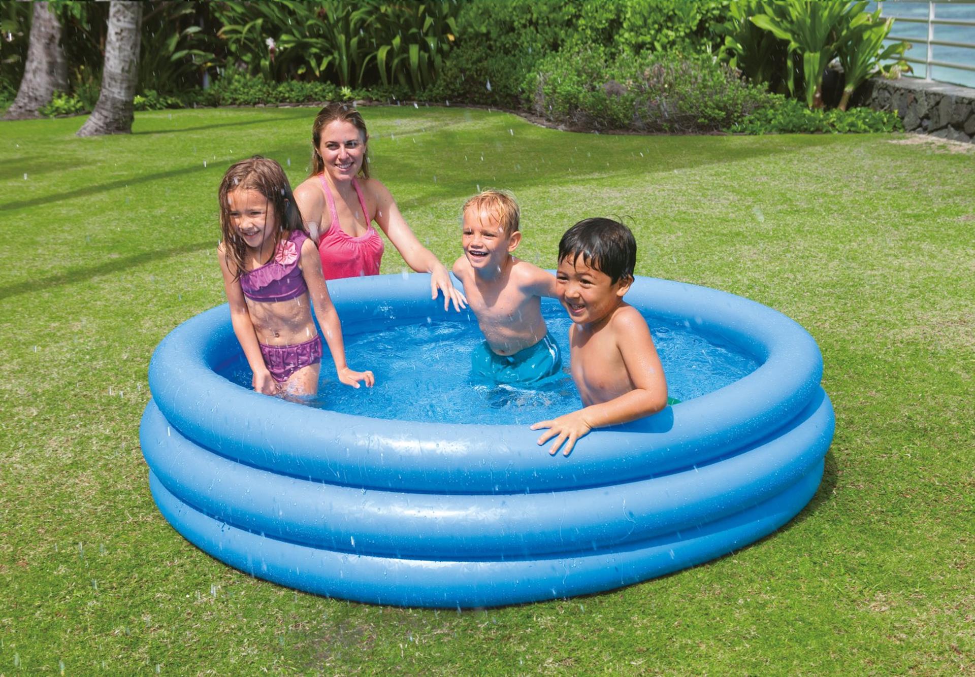 Intex zwembad blauw 168x38cm