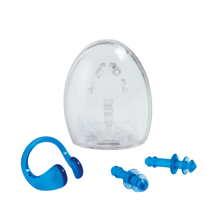 Intex 55609 Wasserohrstöpsel und Nasenklammer blau