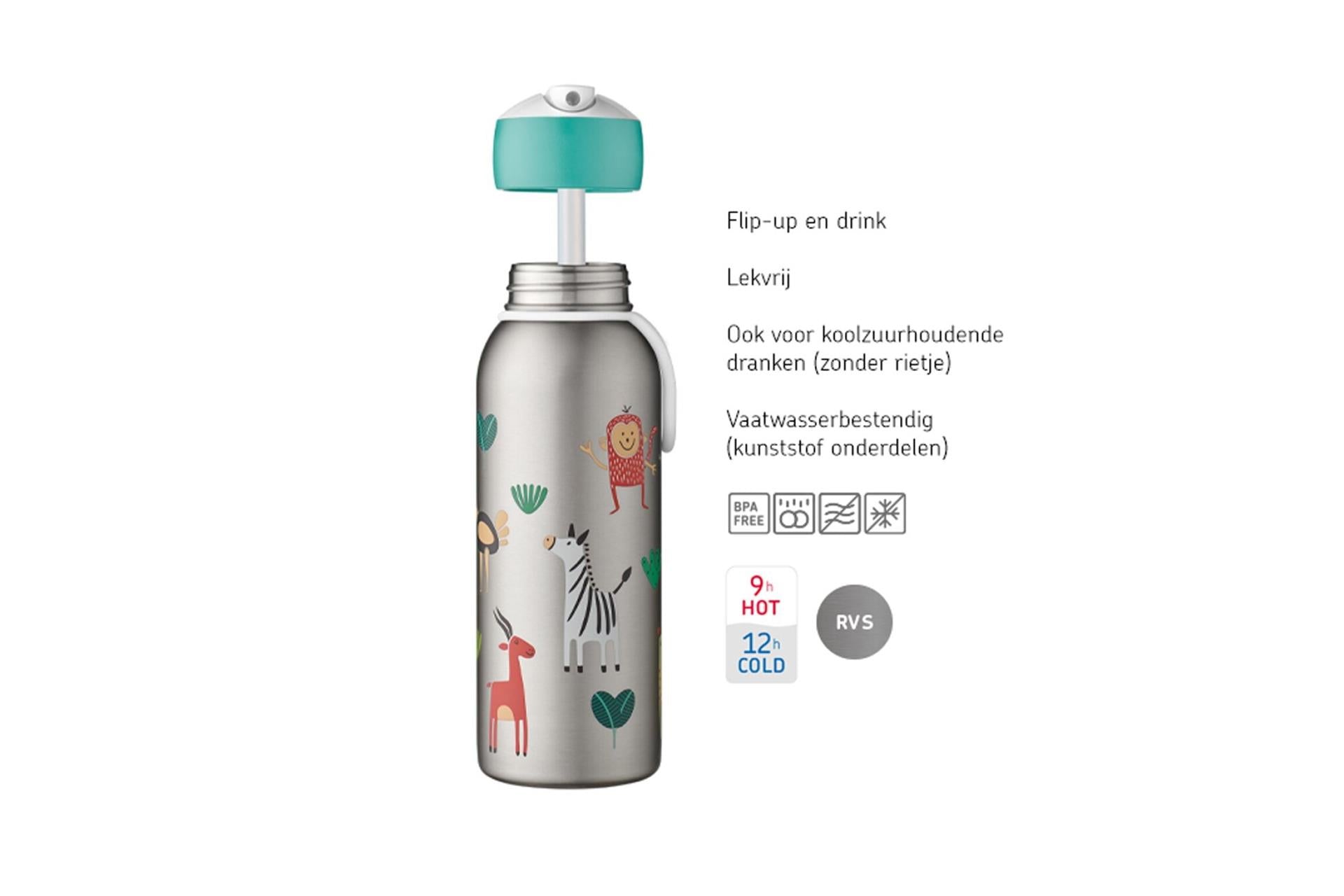 Mepal isoleerfles flip-up animal friends