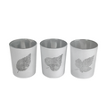 J-line theelichthouderset glas blad ø6x7cm 3-delig