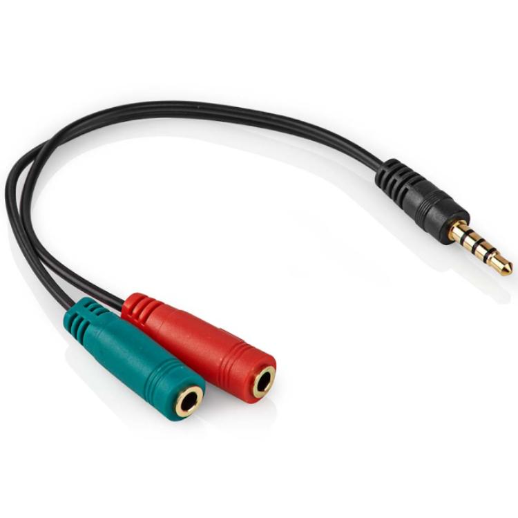 Abi aux splitter kabel - microfoon en audio