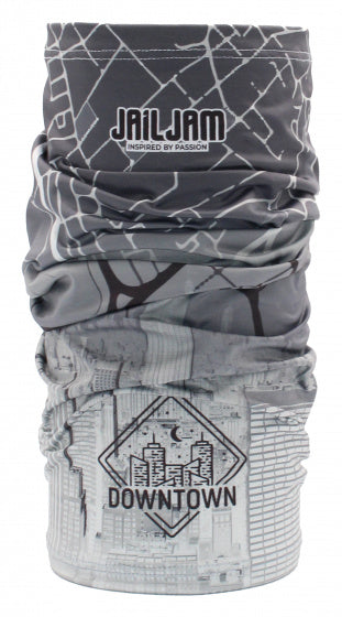 Jail jam Nekwarmer Tube polyester elastaan grijs maat one-size